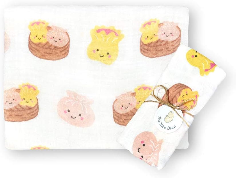 The Wee Bean Organic Cotton Bamboo Rayon Swaddle Muslin Blanket
