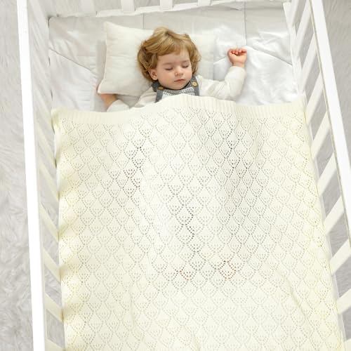 Neiwech Baby Blanket Swaddle 40x30 Inch Beige