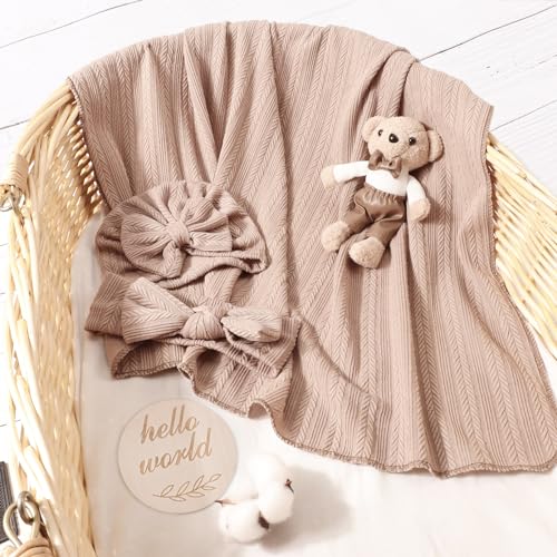 DRESHOW Baby Swaddle Blankets for Girls 4PCS Set