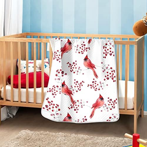 Ollabaky 30x40 Cute Red Birds Baby Blanket