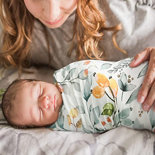 GRSSDER Swaddle Blanket 2 Pack for Baby Girls