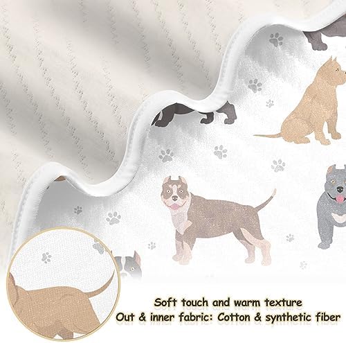 American Bully Cotton Swaddle Blanket for Babies - 30x40 Inches
