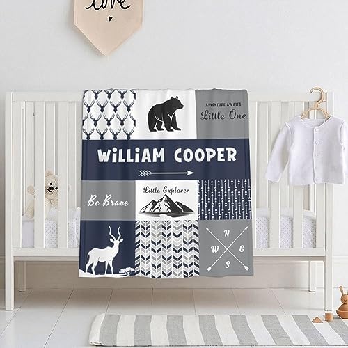 Personalized Baby Blanket with Name for Boys Girls