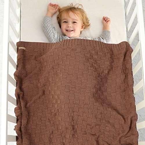LAWKUL Cable Knit Baby Blanket 40x30 Inches