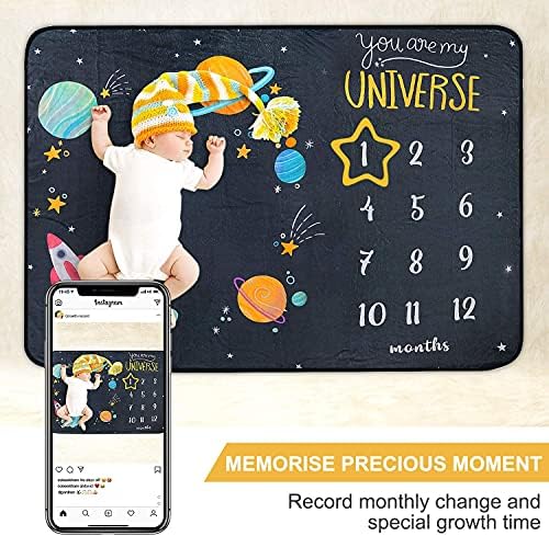 ComboJoy Baby Milestone Blanket with Stickers