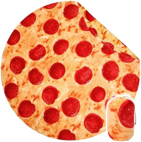 Bnuitland Funny Pizza Flannel Blanket 300 GSM Double Sided 1