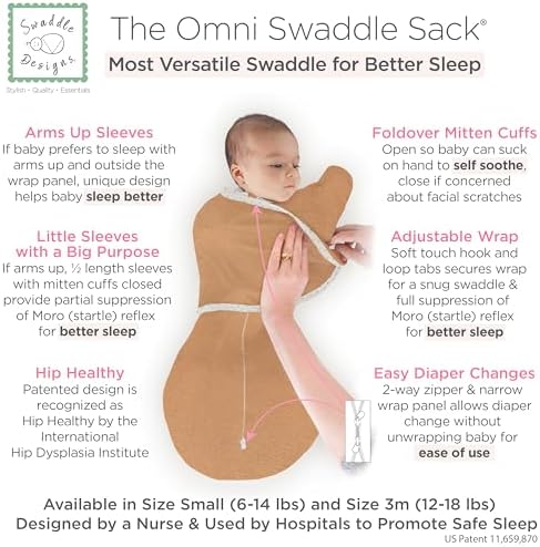 SwaddleDesigns 6-Way Omni Swaddle Sack for Newborn 1