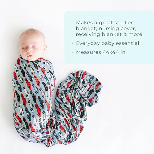 Posh Peanut Enzo Swaddle Blanket Beanie Set - Extra Large Bamboo Fabric