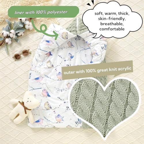LLmoway Warm Baby Sleeping Bag Winter Swaddle Sleep Sack