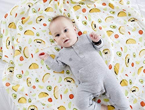 Loulou Lollipop Taco Design Baby Swaddle Blanket