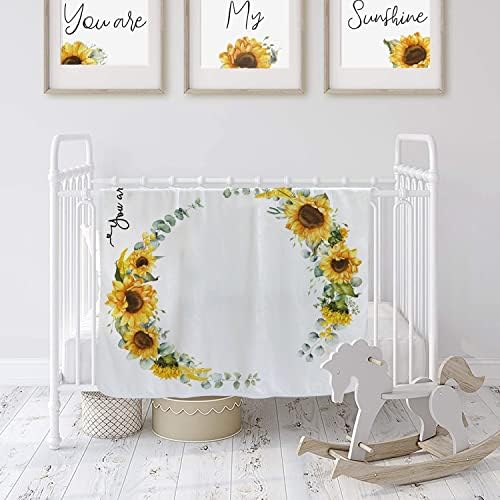 Fundich Baby Milestone Blanket with Wreath and Headband