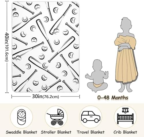 KICPOAY Soft Cotton Baby Swaddle Blanket for Boys Girls