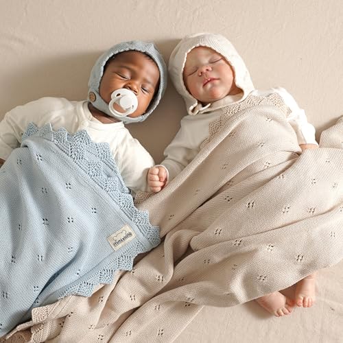 Mimixiong 30x40 Inch Oatmeal Cotton Swaddling Blanket
