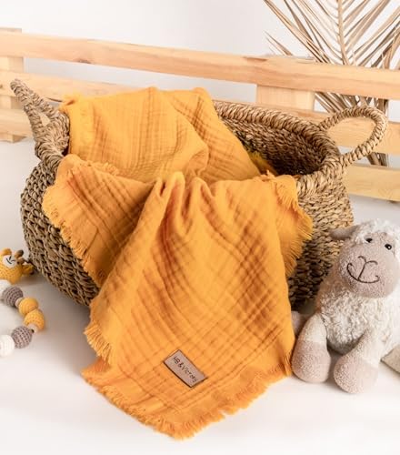 HBVictory Muslin Baby Blanket 4 Layers Organic Cotton Swaddle 1