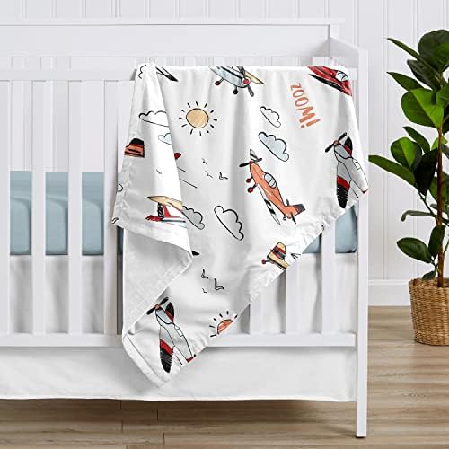 Sweet Jojo Designs Vintage Airplane Swaddle Blanket