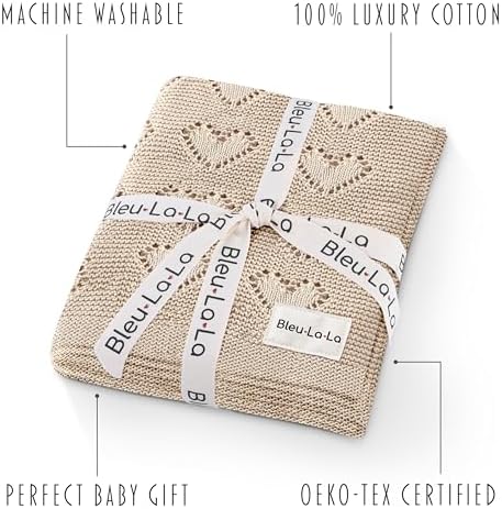 Luxury Cotton Heart Swaddle Blanket for Newborns
