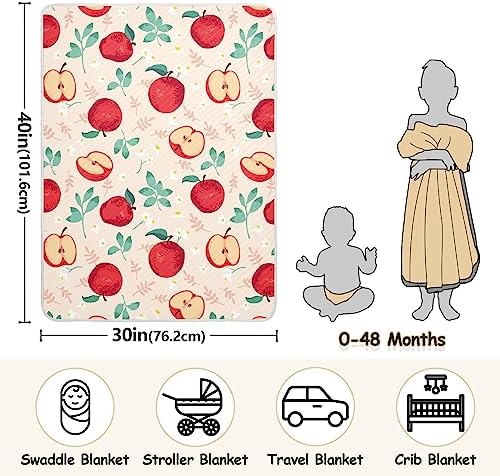 KICPOAY Swaddle Blanket 30x40 Inch Soft Cotton Breathable Muslin Baby Blanket