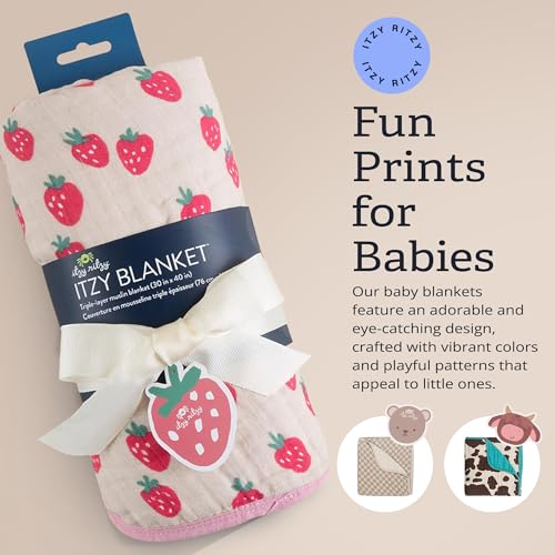 Itzy Ritzy Baby Blanket - Soft Cotton Muslin 30x40