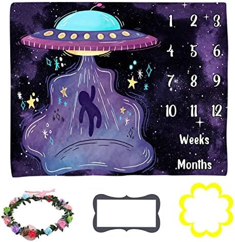 LYLYCTY Space Baby Growth Milestone Blanket 1