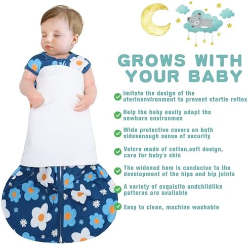BSTOPPT Newborn Sleep Sack Baby Swaddle 3-Way Adjustable TOG 05