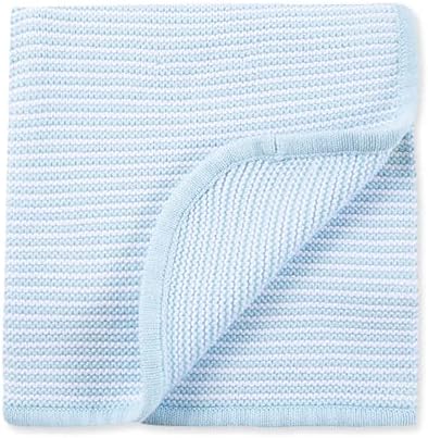 Little Me Baby Boys Textured Stripe Stroller Blanket 30x40 Inches