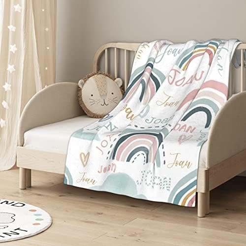 Custom Name Blanket for Baby Kids Pet Family 30x40