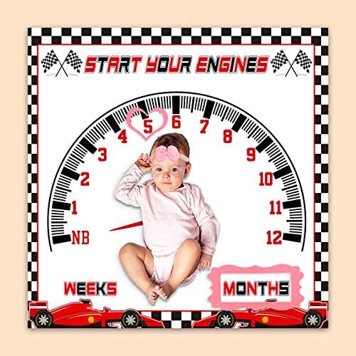 PHMOJEN Baby Milestone Blanket with Frames and Headband