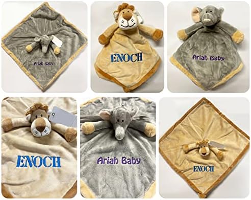 Personalized Baby Lovey Giraffe Security Blanket