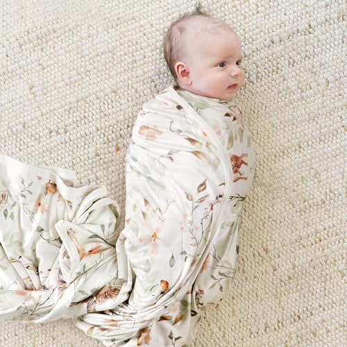 GRSSDER Blush Pink Swaddling Blanket for Baby Girls 1