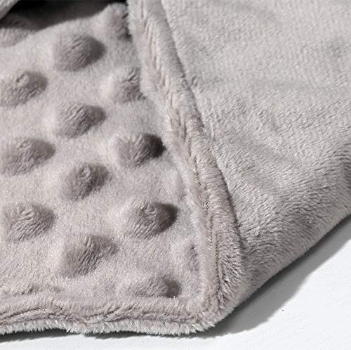 CREVENT Cozy Plush Baby Security Blanket Grey Elephant