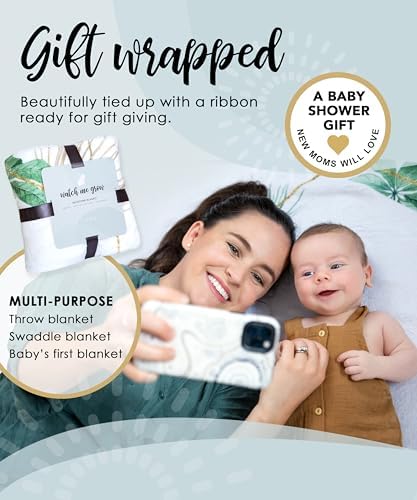 Calloo Baby Milestone Blanket - 46x46 Inches Monthly Growth Photo Prop
