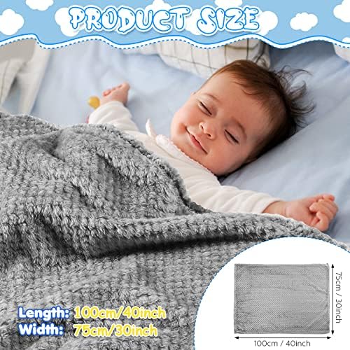 Kenning 4 Pcs Fuzzy Baby Blanket for Boys and Girls