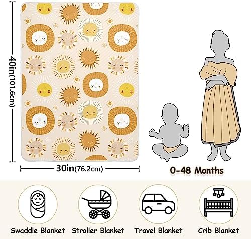 KICPOAY Swaddle Blanket - Soft Cotton Muslin Baby Blanket 30x40 Inch