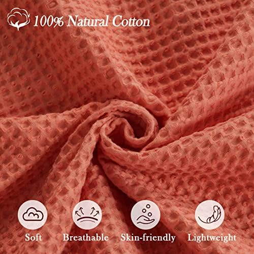 PHF 100 Cotton Baby Waffle Blanket - 30x40 Bright Orange