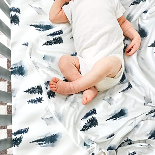 GRSSDER Swaddle Blankets 2 Pack Baby Boys Deer Forest