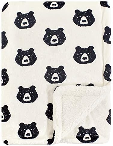 Yoga Sprout Mink Blanket with Sherpa Backing Bear 1