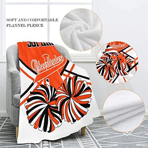 Cheer Orange Swaddling Blanket for Baby Girl Boy Newborns