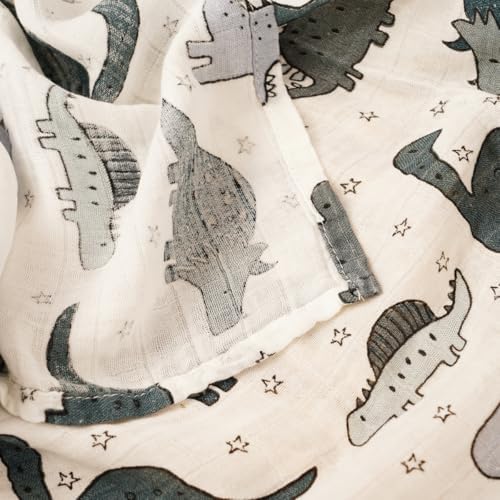CoolaPeach Muslin Swaddle Blankets 3 Pack for Baby Boys Girls