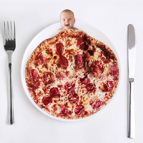 Outivity Pizza Blanket Funny Food Blanket for Baby Showers and Birthdays