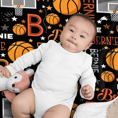 Custom Basketball Name Blanket - Toddler Size 30x40