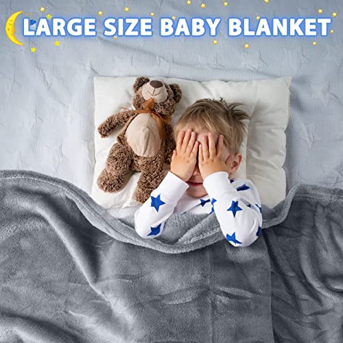 8 Pcs Fuzzy Plush Baby Blankets for Crib and Stroller