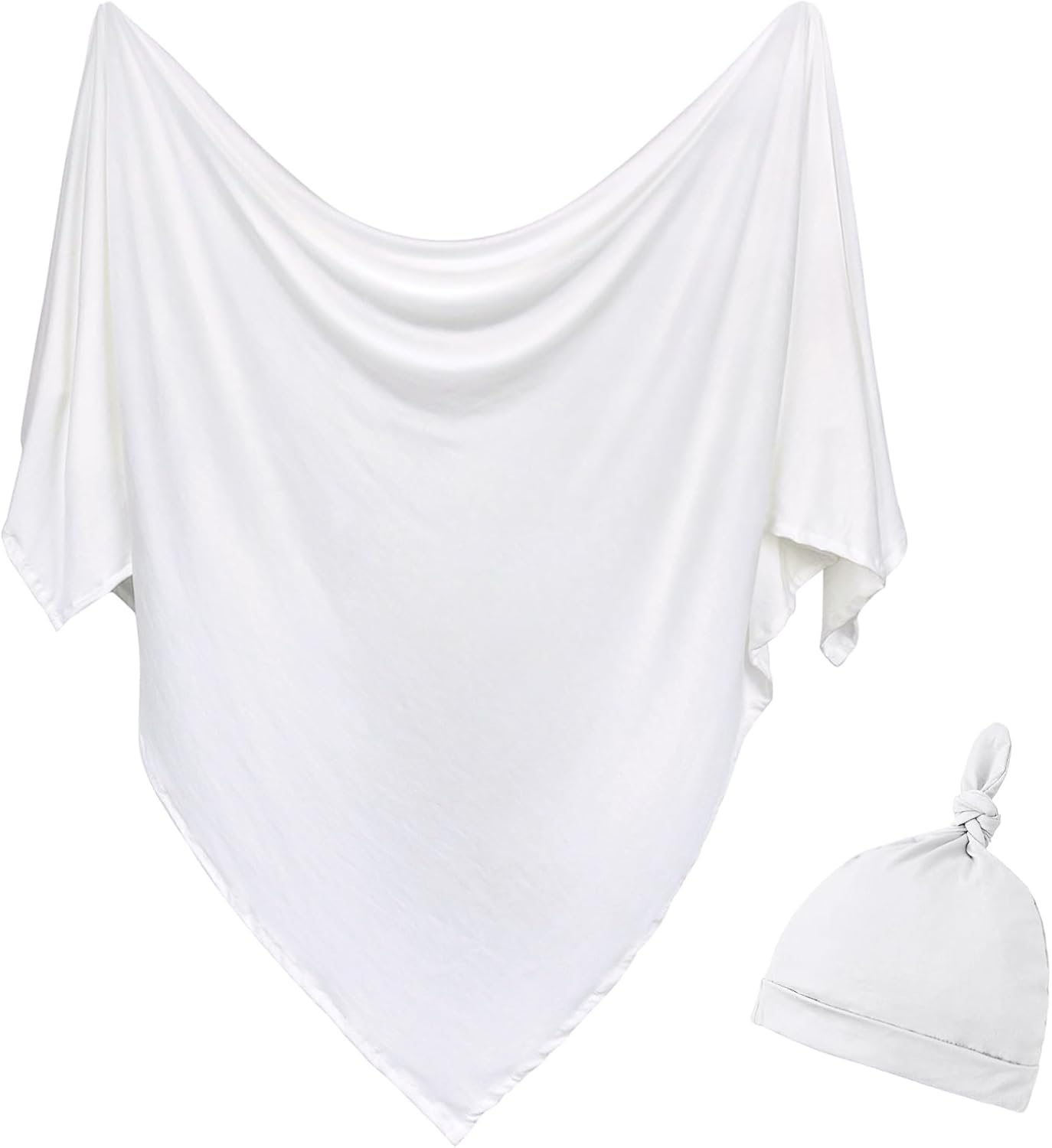 Aijoviko Newborn Swaddle Blanket with Hat Set