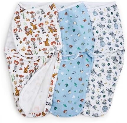 aden anais Essentials Easy Swaddle Wrap Quick Change with Bottom Zipper 3-Pack