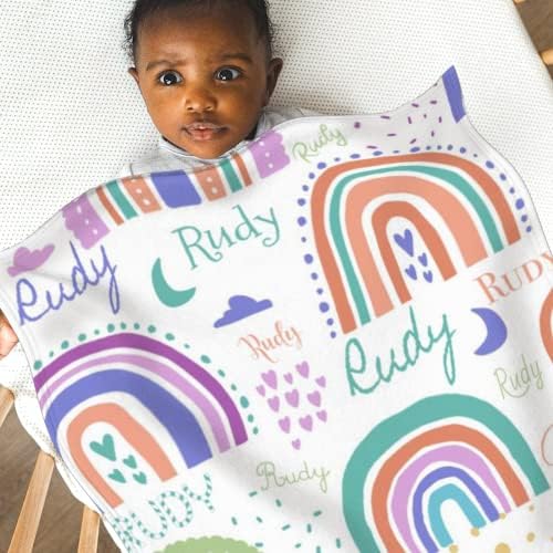 Custom Name Blanket for Baby Kids Pet Family 30x40 1