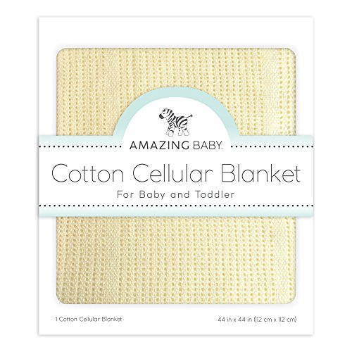 Amazing Baby Soft Yellow Cellular Blanket 44x44