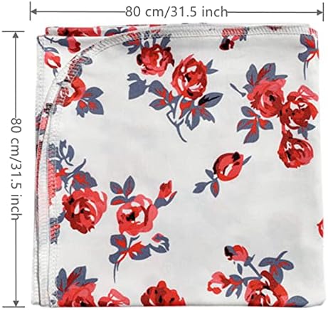 Newborn Swaddle Blanket with Headband for 0-3 Month Baby Red
