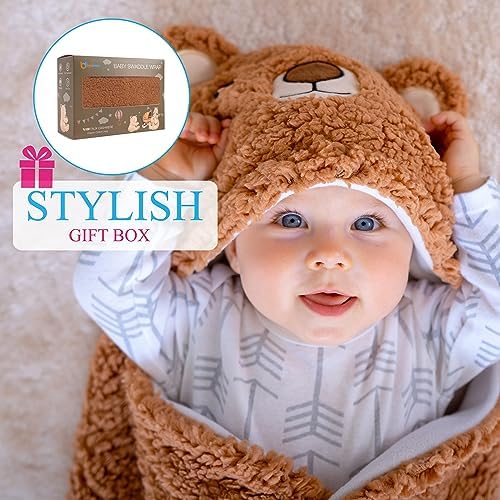 Baby Swaddle Blanket Bear 0-6 Months Gender Neutral