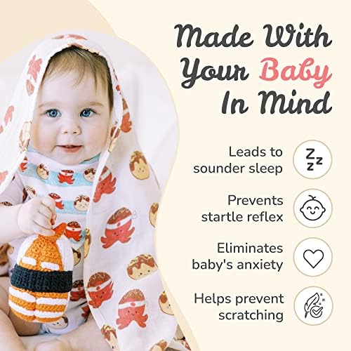 The Wee Bean Organic Cotton Bamboo Rayon Muslin Swaddle Blankets Set of X