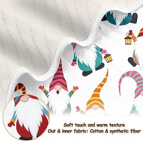 KICPOAY Soft Cotton Swaddle Blanket for Baby Gnomes 30x40 Inch
