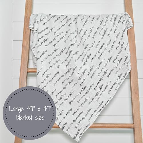 LollyBanks Baby Swaddle Blanket - You are My Sunshine Print